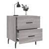 vidaXL Нощни шкафчета 2 бр сив сонома 40x35x47,5 см инженерно дърво