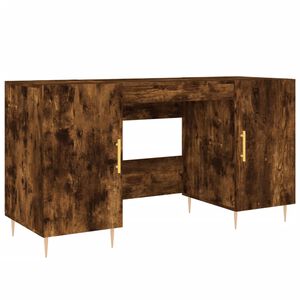 vidaXL Бюро, опушен дъб, 140x50x75 см, инженерно дърво