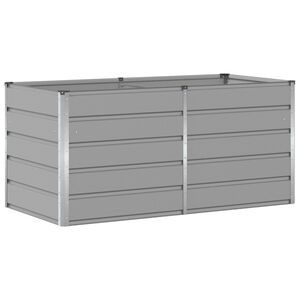 vidaXL Кашпа Светлосиво 160 x 80 x 75 cm Стомана