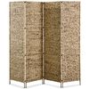 vidaXL Параван за стая, 4 панела, 154x160 cм, воден хиацинт
