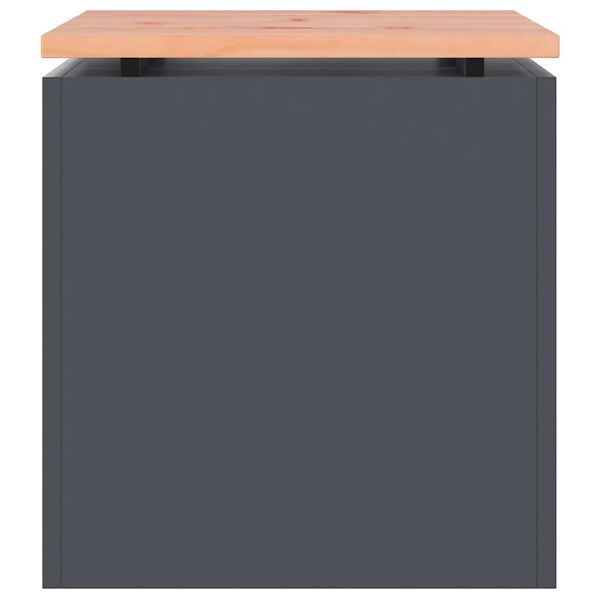 vidaXL Градинска пейка Антрацит 40 x 40 x 43 cm Стомана