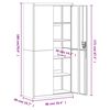 vidaXL Шкаф за папки антрацит 90x40x180 см стомана