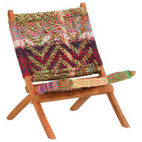vidaXL Сгъваем стол Chindi, многоцветен, плат