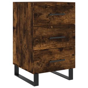 vidaXL Нощно шкафче, опушен дъб, 40x40x66 см, инженерно дърво