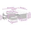 vidaXL Градински Софа Комплект 12 pcs Бежово полиратан