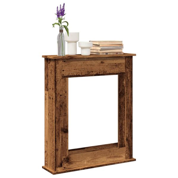 vidaXL Облицовка за камина старо дърво 75x20x87,5 см инженерно дърво