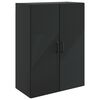 vidaXL Стенно шкафче Черно 66 x 34,5 x 90 см Инженерна дървесина