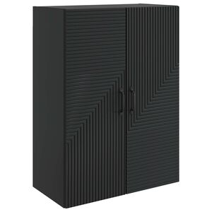 vidaXL Стенно шкафче Черно 66 x 34,5 x 90 см Инженерна дървесина