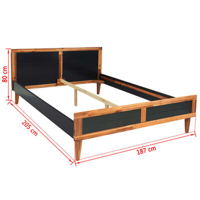 vidaXL Комплект от 4 части мебели за спалня, акация масив, 180х200 см