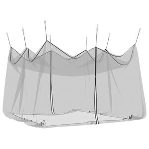vidaXL Мрежа против комари за градината 220 mesh Черно 4 x 4 x 2,5 m