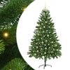 vidaXL Коледно дърво с LED светлина Зелено 180 cm ПЕ