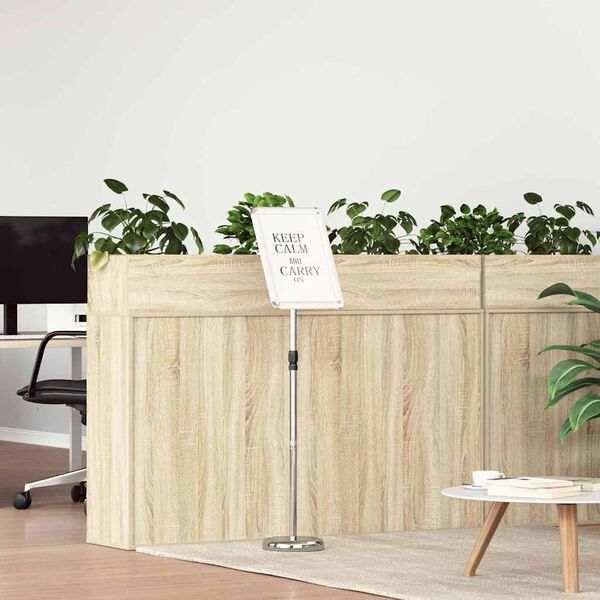 vidaXL Стендове за търговски прояви Сребрист 25 x 25 x 125 см Алуминий