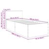 vidaXL Рамка за легло с таблото Черно 90 x 190 cm Инженерно дърво