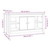 vidaXL ТВ шкаф, 103x36,5x52 см, бор масив