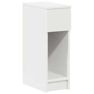 vidaXL Нощно шкафче с чекмедже в бяло 20x36x60 cm