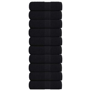 vidaXL Кърпи за пране FROGN 10 бр. Черни 30x30 см 360 г/м&sup2;