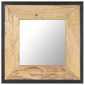 vidaXL Огледало, 50x50 см, мангово дърво масив