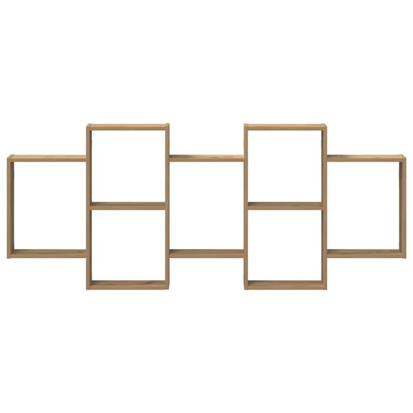 vidaXL Стенен рафт, дъб артизан, 159x18x65 см, инженерно дърво