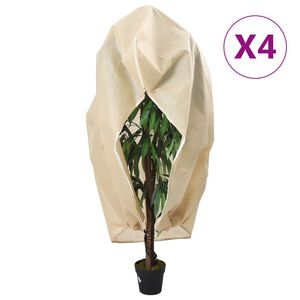 vidaXL Зимни покривала за растения с цип, 4 бр, 70 г/м&sup2;, 2,36x2 м