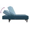 vidaXL 2-местно разтегателно канапе с табуретка, синьо, кадифе