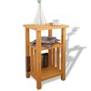 vidaXL Помощна маса с рафт за списания, 27x35x55 см, дъбов масив
