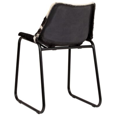 vidaXL Трапезни столове, 2 бр, естествена козя кожа