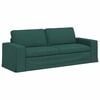 vidaXL Диван Тъмен зелен 222 x 80 x 82 см текстил