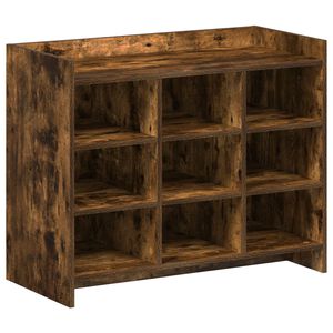 vidaXL Шкаф за обувки Опушен дъб 85 x 39,5 x 70 см Инженерна дървесина