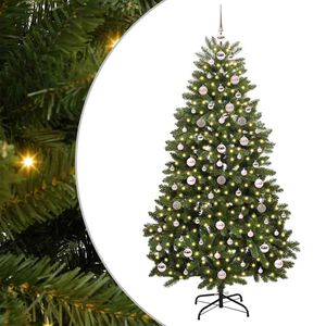 vidaXL С изкуствено коледно дърво 180 cm 300 LED светодиода Топло бяло