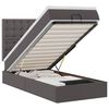 vidaXL Османска легло с матрак&LED, сиво, 90x190 см, изкуствена кожа