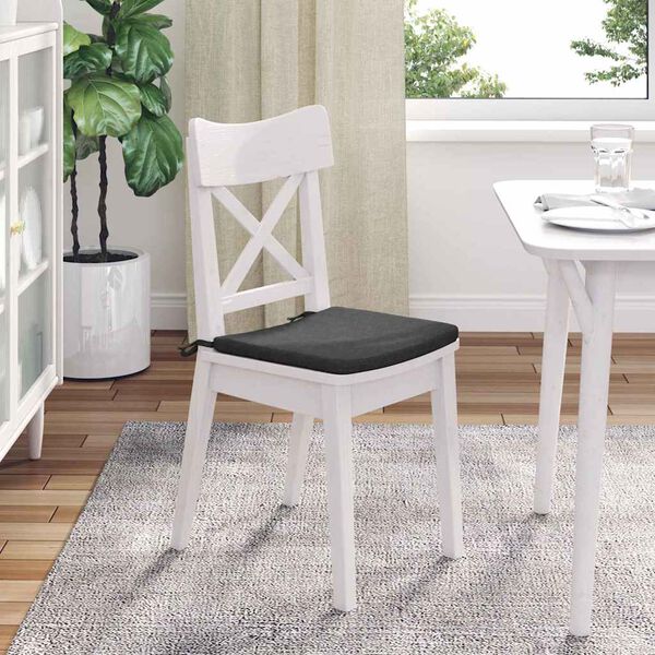 vidaXL Възглавници за седалки 4 pcs Тъмен сив 40 x 40 x 3 cm