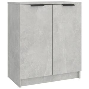 vidaXL Шкаф за обувки, бетонно сив, 59x35x70 см, инженерно дърво