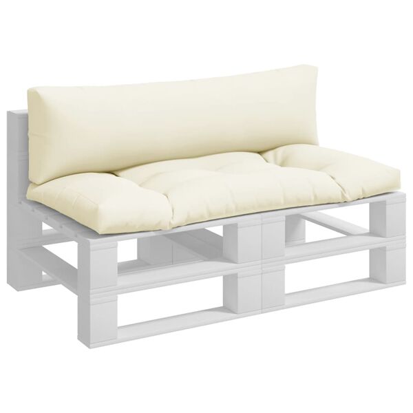 vidaXL Палетни възглавници, 2 бр, пясъчни, текстил