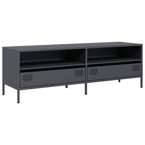 vidaXL ТВ шкаф, антрацит, 135x39x43,5 см, студеновалцувана стомана