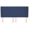vidaXL Горна табла за легло с уши, синя, 163x23x118/128 см, плат
