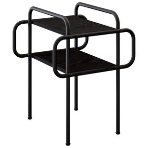 vidaXL Масичка за кафе Черен дъб 40 x 40 x 51 см Инженерна дървесина