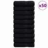 vidaXL Хавлия за гости SOLUND 50 pcs Черно 50 x 100 cm Памук