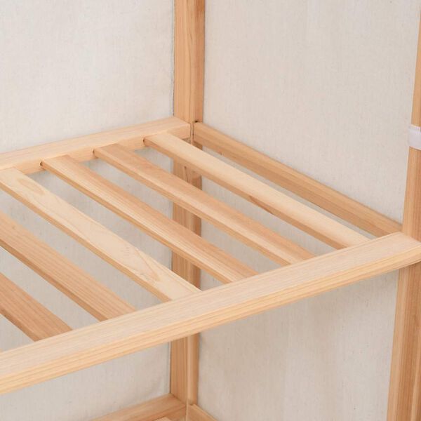 vidaXL Гардероб за дрехи с 3 рафта, 79x40x170 см