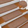 vidaXL Изтривалки за стълби, 30 бр., 65x21x4 см, кафяви, с правоъгълен кант