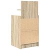 vidaXL Нощно шкафче с 2 чекмеджета, дъб сонома, 38x34x80 см