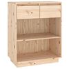 vidaXL Конзолен шкаф, 60x34x75 см, бор масив