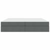 vidaXL Легло с място за съхранение и матрак Тъмен сив 200 x 200 cm