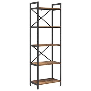 vidaXL Рафт за книги 5 нива 56 x 34 x 171 см Инженерна дървесина