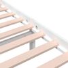 vidaXL Рамка за легло, бяла, дърво масив, 200x200 см