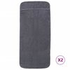 vidaXL Плажни кърпи 2 бр антрацит 75x200 см текстил 400 GSM