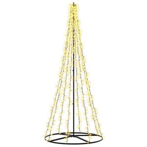 vidaXL LED Коледна Елха 235 см 1000 LED светодиода Топло бяло Стомана