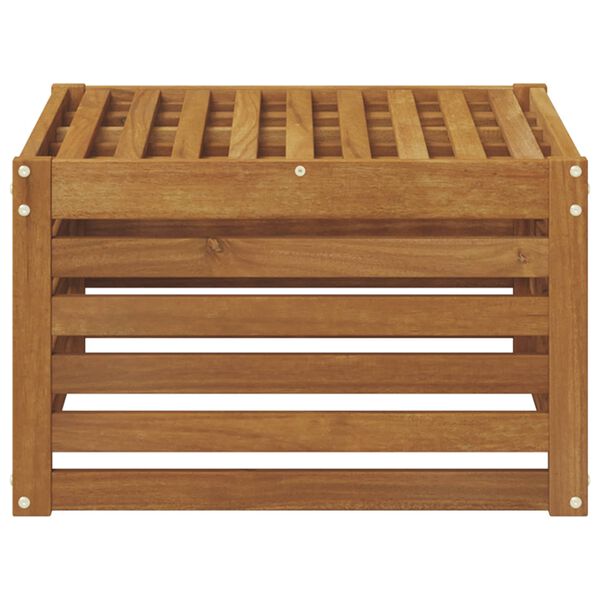 vidaXL Външна табуретка Солидно акациево дърво Естествен