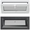 vidaXL Прозорец за мазе RISOR 90 x 40 cm PVC и чисто обикновено стъкло