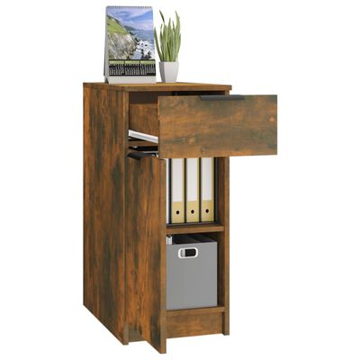 vidaXL Шкаф за бюро, опушен дъб, 33,5x50x75 см, инженерно дърво