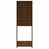 vidaXL Шкаф за пералня, кафяв дъб, 64x24x190 см